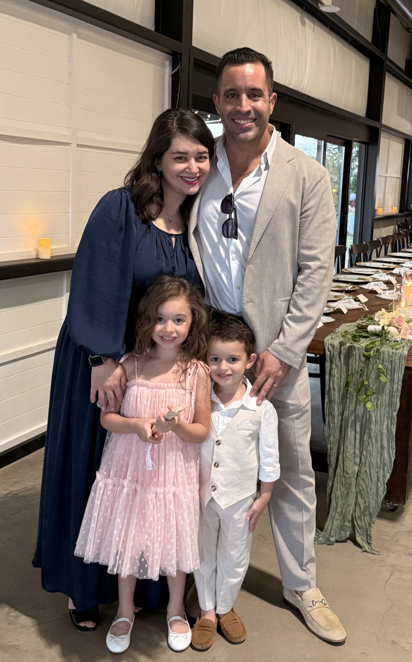 Neda with her family, Owner and Director of Nest and Bloom Home Daycare